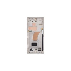 Samsung Galaxy S23 Ultra S918B Sk�rm med ramme Cream Display og Digitizer Service Pack