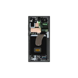 Sk�rm til Samsung Galaxy S23 Ultra S918B OLED med Ramme Service Pack Grafit R�d