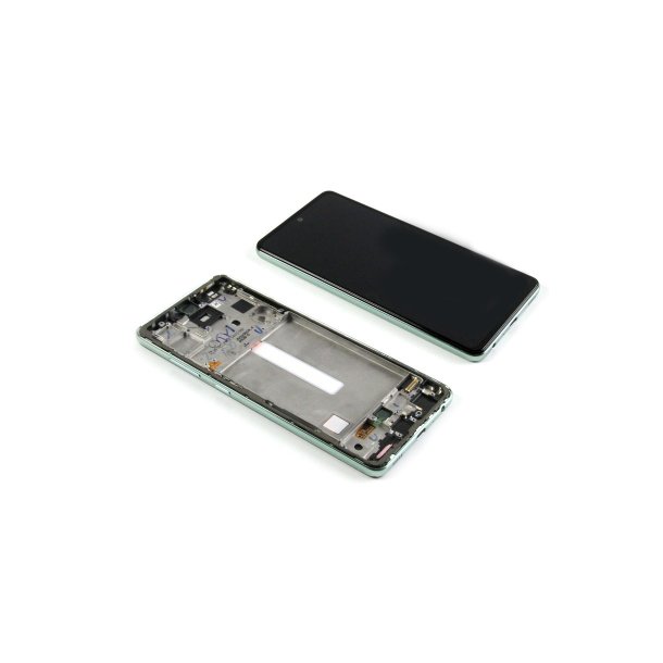 Samsung Galaxy A52s A528B Sk�rm med ramme Mint 5G Display og Digitizer Service Pack