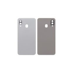 Samsung Galaxy A40 A405FN bagcover White med linse OEM