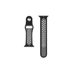 Apple Watch Rem Sport Double Color Silikone Sort/Gr� 42/44/45/49mm