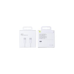 Apple USB-C til USB-C kabel v�vet 60W 200cm Hvid Retail Box