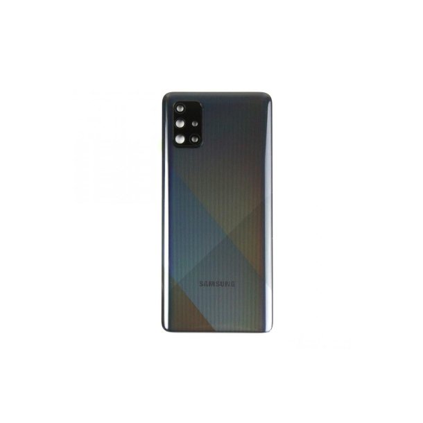 Bagcover til Samsung Galaxy A71 A715F med Kameralinse Prism Crush Sort OEM