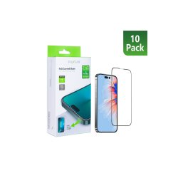 iPhone 12 Pro Max h�rdet glas Curved Edge Clear HD Full Curved Edge 10-pack R�d