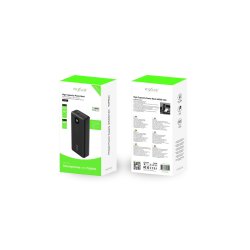 Rixus 40000mAh powerbank Sort