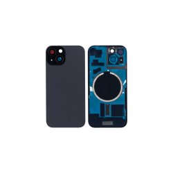 Bagglas til iPhone 15 Plus uden NFC Forst�rret Kameraramme Sort Kompatibel