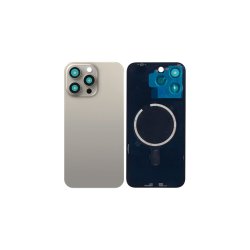 iPhone 15 Pro Max bagcover Natural Titanium uden NFC Kompatibel