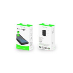 Rixus 10000 mAh powerbank Sort