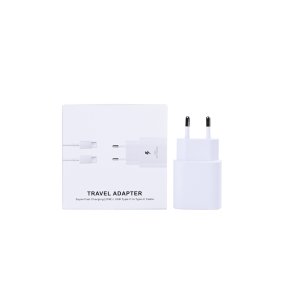 25W oplader med USB-C kabel Hvid Retail Box