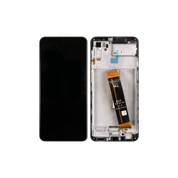 Samsung Galaxy M33 M336B Sk�rm med ramme Sort 5G Display og Digitizer Service Pack