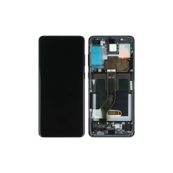 Samsung Galaxy S20 Plus 5G G986F/ G986B / Samsung Galaxy S20 Plus G985F Sk�rm med ramme Sort 5G Display og Digitizer Service Pack