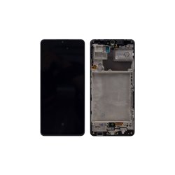 Samsung Galaxy A42 5G A426 Sk�rm med ramme Sort 5G Display og Digitizer Service Pack