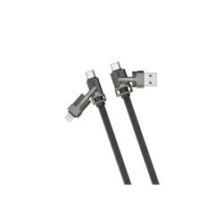 Rixus kabel braided 1m Sort RXUC41