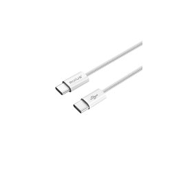 Rixus USB-C til USB-C kabel braided 1m Hvid RXUC15C