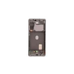 Samsung Galaxy S20 FE 5G G781B / Samsung Galaxy S20 FE G780F Sk�rm OLED med ramme Hvid 5G Display og Digitizer Soft-OLED