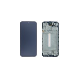 Samsung A25 A256B Sk�rm med ramme Sort Display og Digitizer Service Pack