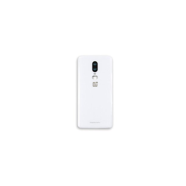 OnePlus 6 bagcover White med linse Original