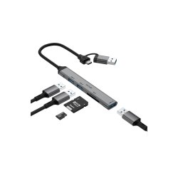 Rixus Hub 3x USB A / Micro SD Card / SD Card