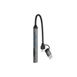 Rixus Hub 3x USB A / Micro SD Card / SD Card