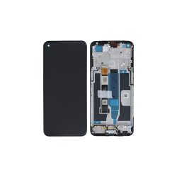 Realme 8 / Realme Narzo 30 Sk�rm med ramme S�lv 5G Display og Digitizer