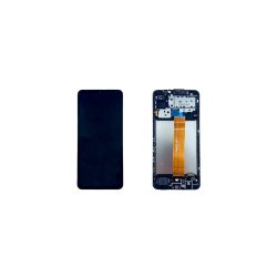 Samsung Galaxy M12 M127F Sk�rm med ramme Sort Display og Digitizer Service Pack