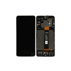 Samsung Galaxy A32 5G A326B Sk�rm med ramme Sort 5G Display og Digitizer Service Pack