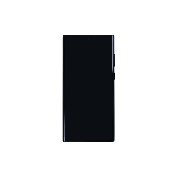 Samsung Galaxy S22 Ultra 5G S908B Sk�rm OLED med ramme Phantom Black 5G Display og Digitizer Soft-OLED