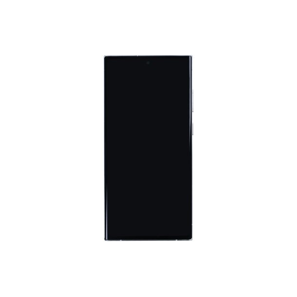 Samsung Galaxy S23 Ultra S918B Sk�rm OLED med ramme Cream Display og Digitizer Soft-OLED