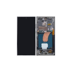 Sk�rm til Samsung Galaxy S23 Ultra S918B Soft-OLED med Ramme Gr�n