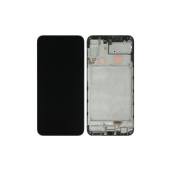 Samsung Galaxy A24 4G A245F Sk�rm med ramme Sort 4G Display og Digitizer Service Pack