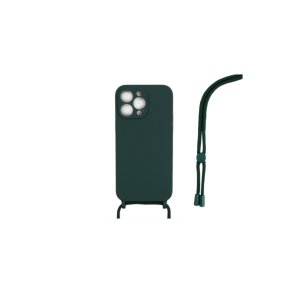 iPhone 12 Pro Cover TPU M�rk gr�n Halsrem