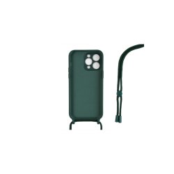 iPhone 12 Pro Cover TPU M�rk gr�n Halsrem