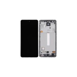 Samsung Galaxy A52 A525F Sk�rm OLED med ramme Hvid 4G Display og Digitizer Soft-OLED