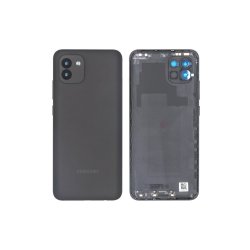 Samsung Galaxy A03 A035F bagcover Black med linse OEM