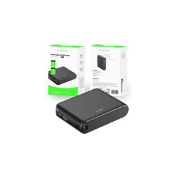 Rixus 20000mAh powerbank Sort