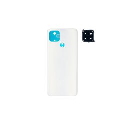 Oppo A15s bagcover White med linse OEM