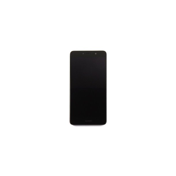 Huawei Y7 Sk�rm med ramme Sort Display og Digitizer