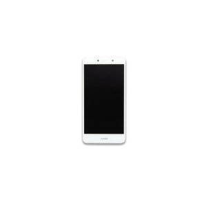 Huawei Y7 Sk�rm med ramme Hvid Display og Digitizer