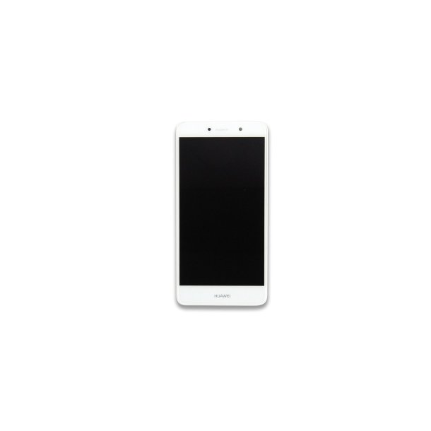 Huawei Y7 Sk�rm med ramme Hvid Display og Digitizer