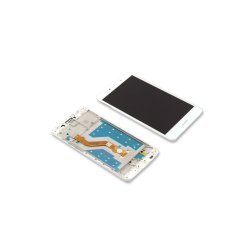 Huawei Y7 Sk�rm med ramme Hvid Display og Digitizer
