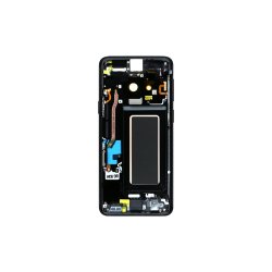 Samsung Galaxy S9 G960F Sk�rm med ramme Sort Display og Digitizer Service Pack