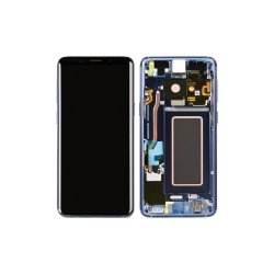 Samsung Galaxy S9 G960F Sk�rm med ramme Bl� Display og Digitizer Service Pack