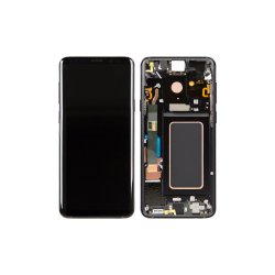 Samsung Galaxy S9 Plus G965F Sk�rm med ramme Sort Display og Digitizer Service Pack