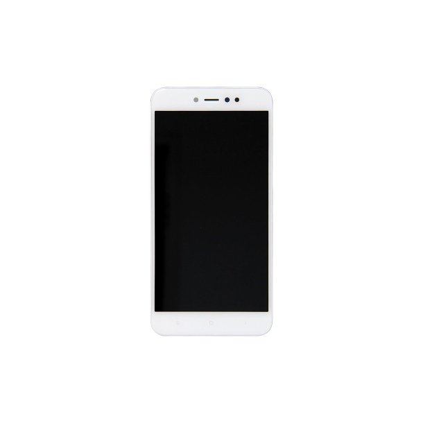 Xiaomi Redmi Note 5A / Xiaomi Redmi Y1 Sk�rm med ramme Hvid Display og Digitizer