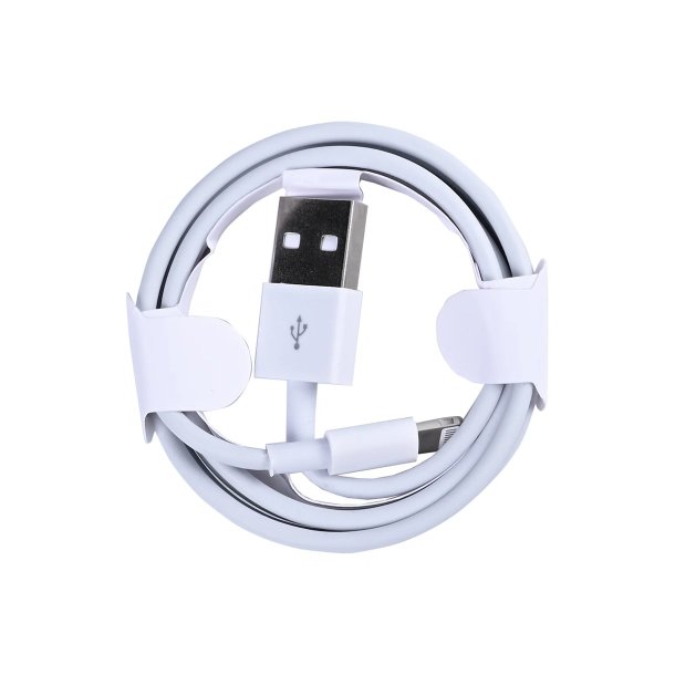 Lightning Ladekabel til iPhone 1m Hvid Apple-Kompatibel